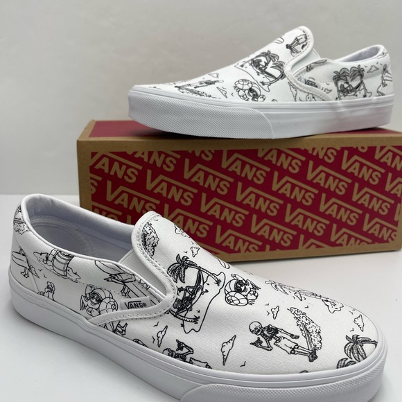 Vans Men’s Classic Slip-OnLow Tide True White/TrueVN0A5JLXBPD Sneakers